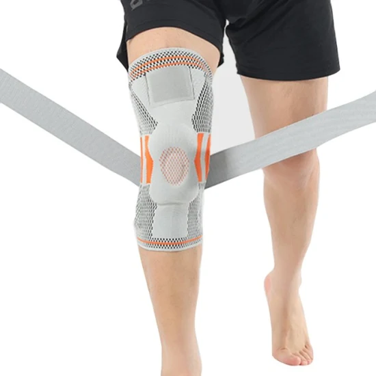 Coussin en nylon pour protéger la rotule contre la force, avec coussinets à ressort en silicone, attelle de soutien pour les genoux